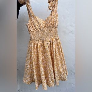 Lulus yellow floral dress